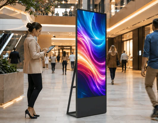 Портативный рекламный экран Poster: как использовать динамический контент